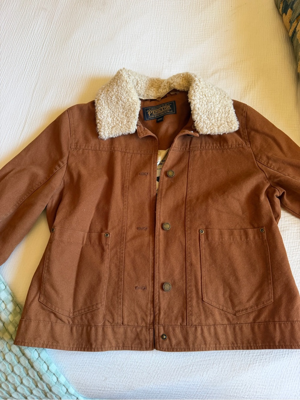 Pendleton women’s Rust Sherpa-Lined Shirt Jacket